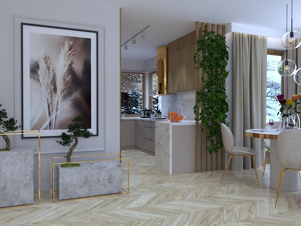 Kuchnia otwarta na salon